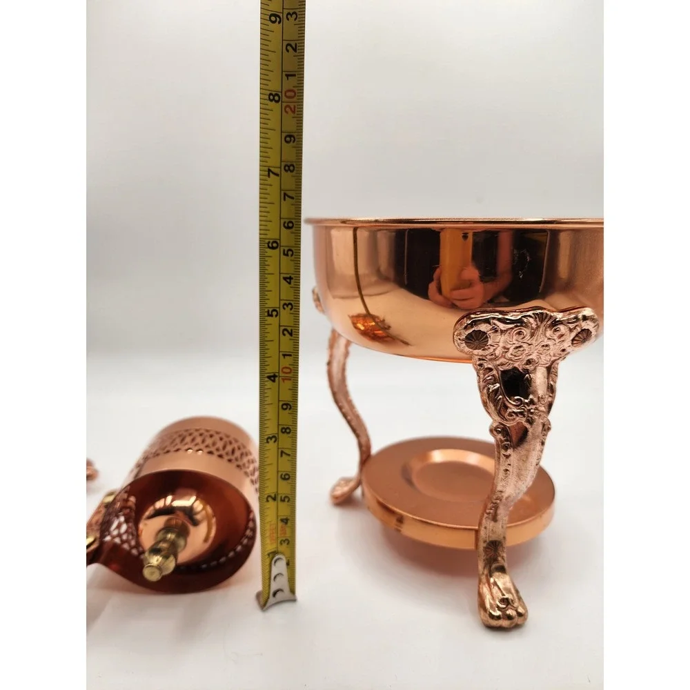 Vintage Princess House Copper & Brass Glass Tea‎ Coffee Carafe Pot Pieces 1960s